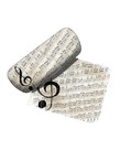 Music Notes ( Eyeglass Case )