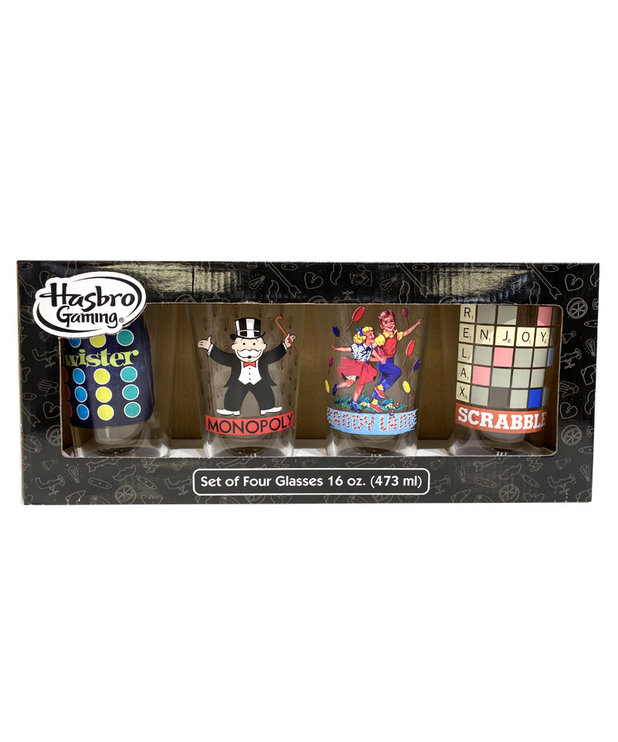 Hasbro ( Set of 4 Glasses ) Board Games