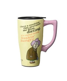 Freakin' Hungry ( Ceramic Travel Mug )