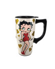 Betty Boop ( Ceramic Travel Mug ) Gold Hearts