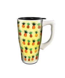 Pineapple ( Ceramic Travel Mug )