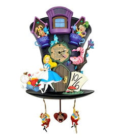 Disney ( Animated Clock ) Alice in Wonderland Bradford Exchange