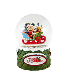 Disney ( Disney Traditions Globe ) Mickey & Pluto Christmas