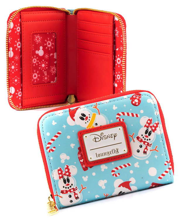 Disney ( Loungefly Wallet ) Mickey & Minnie Snowman