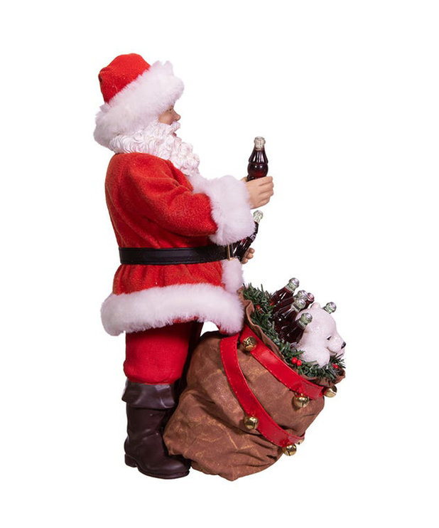 Coca-Cola ( Figurine ) Santa with Bear
