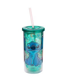 Disney ( Verre En Acrylique Avec Paille ) Aqua Stitch