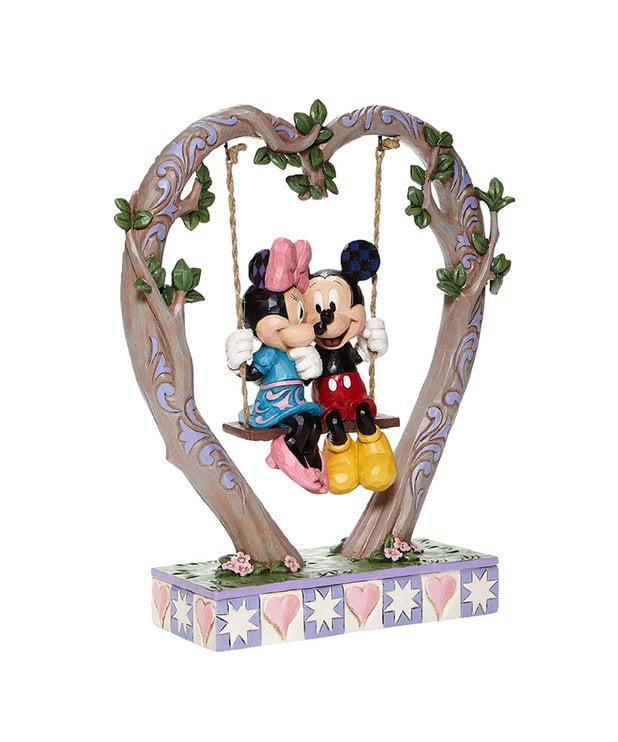 Disney ( Disney Traditions Figurine ) Minnie & Mickey Heart Swing