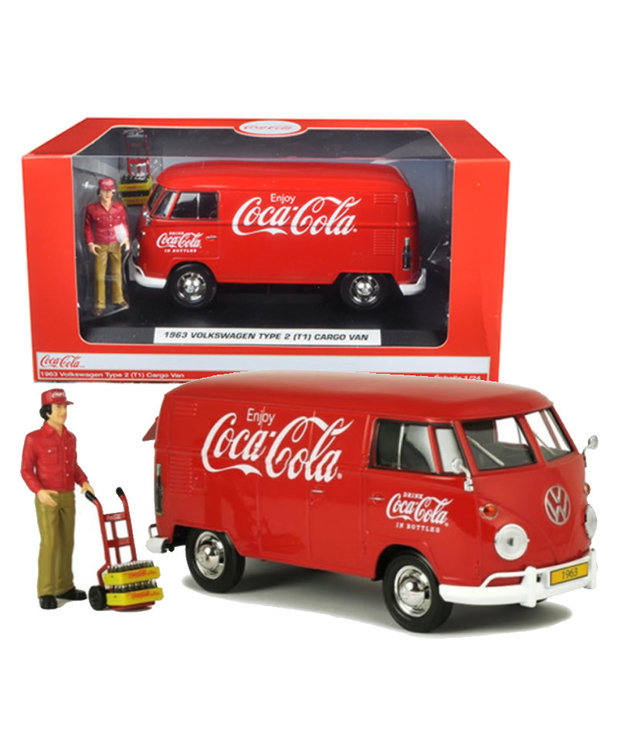 Coca-Cola ( Voiture De Collection En Métal 1:24 ) 1963 Volkswagen Type 2 Cargo Van
