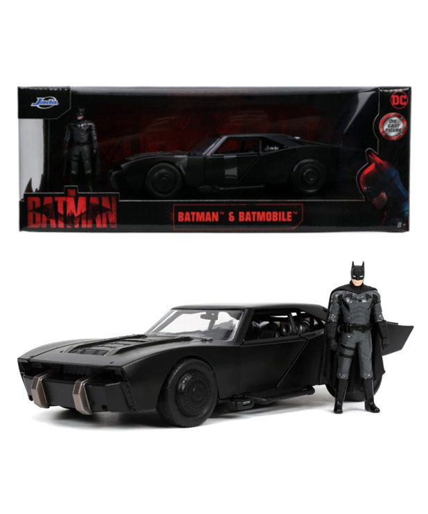 Dc Comics ( Voiture De Collection En Métal 1:24 ) Figurine Batman & Batmobile