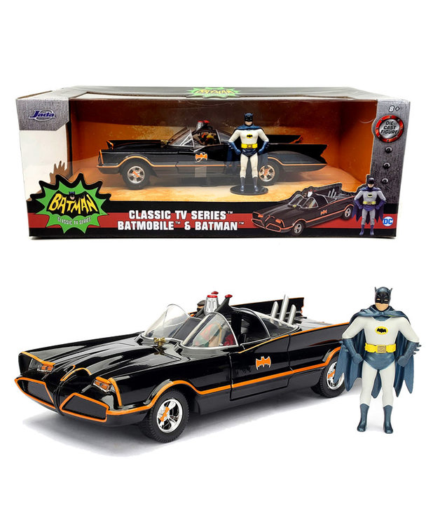 Dc Comics ( Voiture De Collection En Métal 1:24 ) Classic TV Series Batmobile & Batman