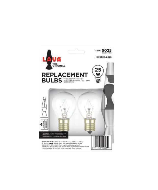 Lava ( Deux  Ampoules de Rechange ) 25 Watts