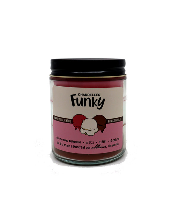 Funky ( Scented Candle ) Neapolitan ice cream