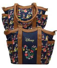 Disney ( Bradford Exchange Handbag ) Mickey & Minnie Flowered
