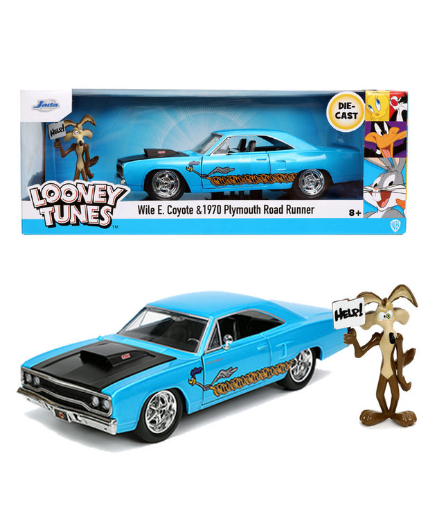 Jada Toys Looney Tunes (Voiture De Collection En Métal 1:24 ) Wile E. Coyote & 1970 Road Runner