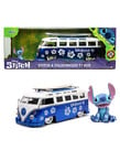 Jada Toys Disney ( Die Cast 1 : 24 ) Stitch & Volkswagen T1 Bus