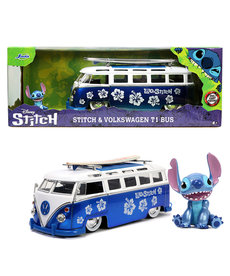 Jada Toys Disney ( Die Cast 1 : 24 ) Stitch & Volkswagen T1 Bus ( ATL )