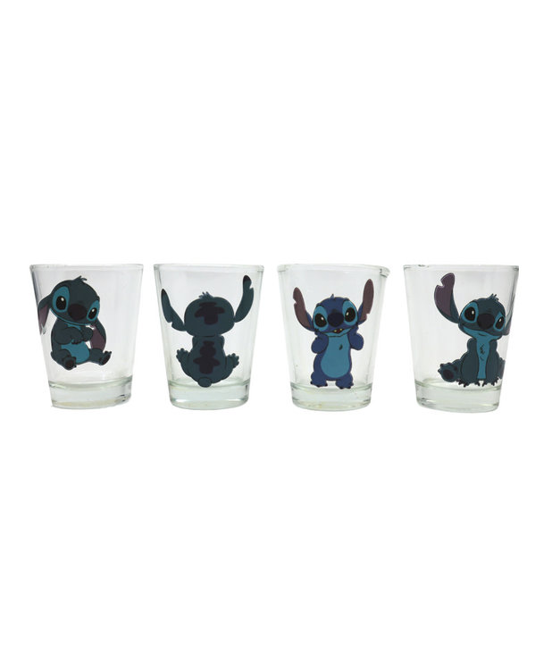 Disney ( Set Of 4 Shot Glasses ) Stitch