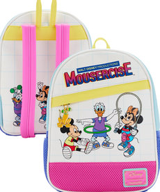 Disney ( Loungefly Mini Backpack ) Mickey and Friends Mousercise