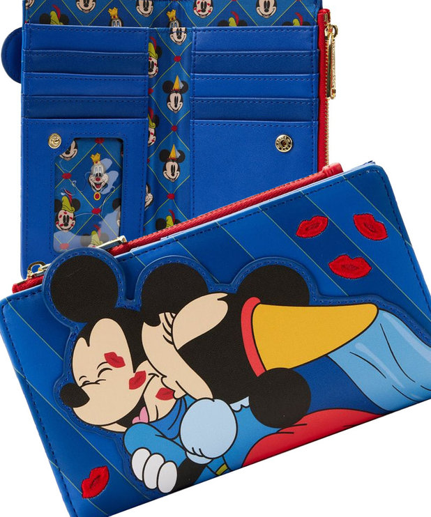 Portefeuille Loungefly ( Disney ) Courageux Mickey et Minnie Petit Tailleur Bisou