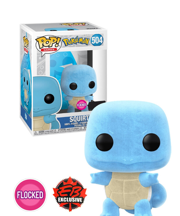 Funko Pokémon 504 ( Funko Pop ) Squirtle Flocked