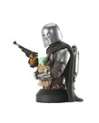 Gentle Giant Figurine Mandalorien avec Grogu Buste ( Star Wars )