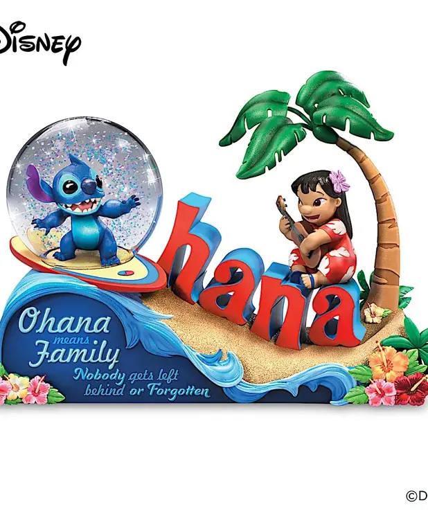 Bradford Exchange Ohana Means Family ( Figurine Bradford Exchange ) Lilo & Stitch à la Plage ( ATL )