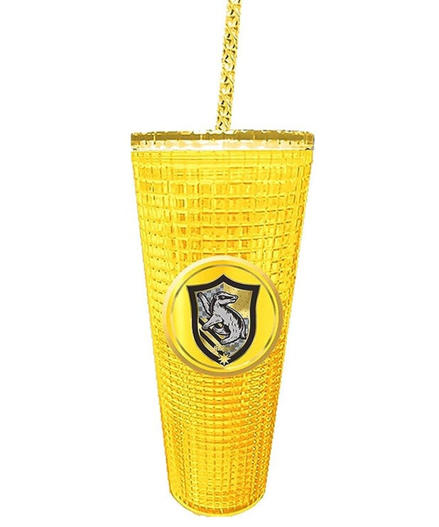 Acrylic Glass with Straw  ( Harry Potter ) Hufflepuff '' Diamond ''