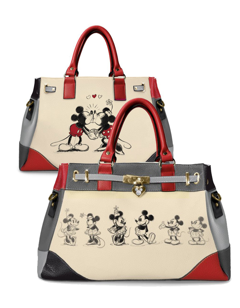 Disney Mickey Mouse And Minnie Mouse Love Story Handbag - The