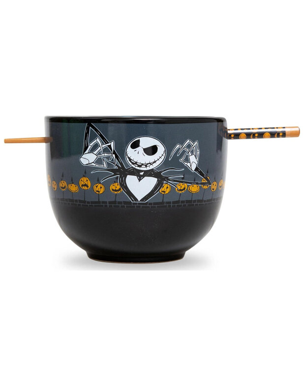 Ramen Bowl with Chopsticks ( The Nightmare Before Christmas ) Jack Skellington Pumpkins