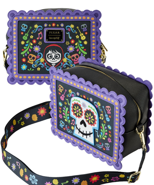 Loungefly Crossbody Bag ( Loungefly Disney Pixar ) Skeleton Los Muertos