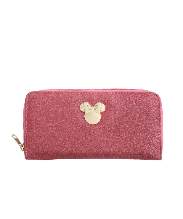 Pink Wallet Glitter ( Disney ) Minnie Mouse Logo
