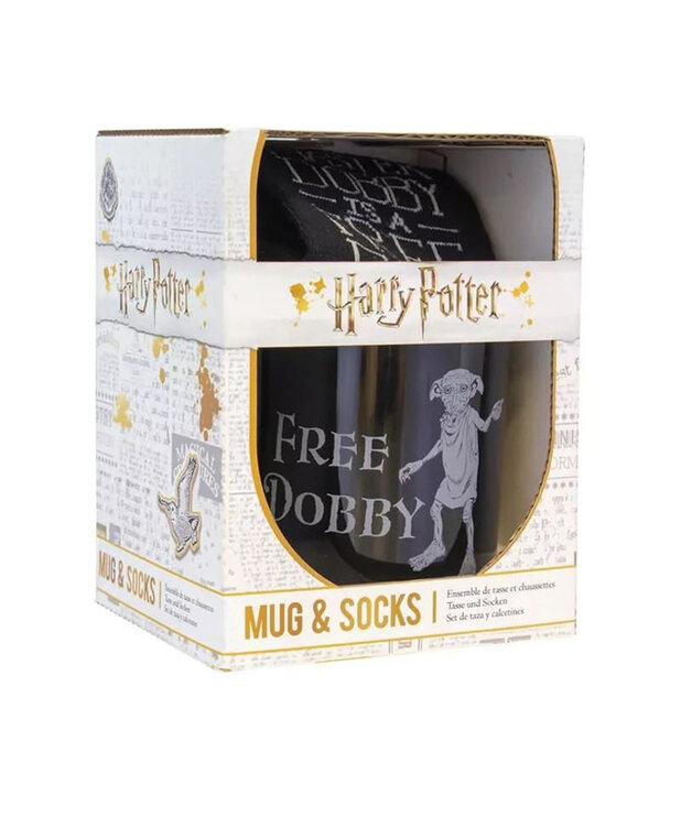 Mug & Sock Set ( Harry Potter ) Dobby is a Free Elf