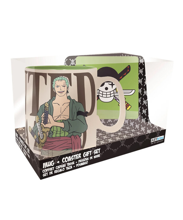 Gift Set Zoro ( One Piece ) Mug & Coaster
