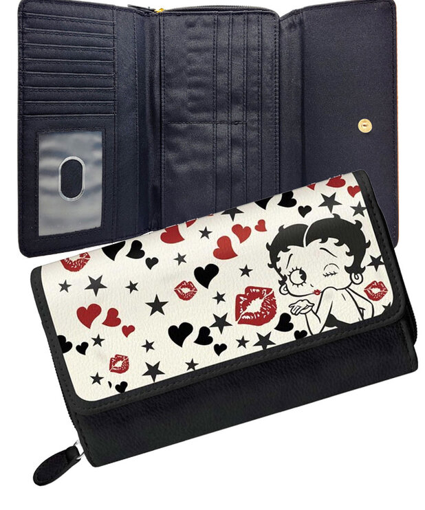 Portefeuille Bradford Exchange ( Betty Boop ) Coeurs Et Bisous