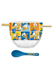 Ceramic Bowl with Chopsticks & Spoon ( Disney ) Donald Duck