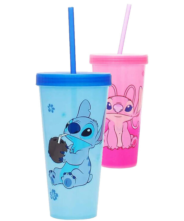 Duo de Verres Réactifs 24 oz. ( Disney ) Stitch & Angel