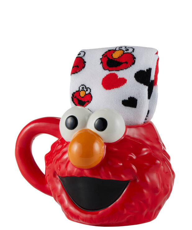 Ensemble Cadeau Tasse en Céramique & Paire de Bas ( Sesame Street ) Elmo