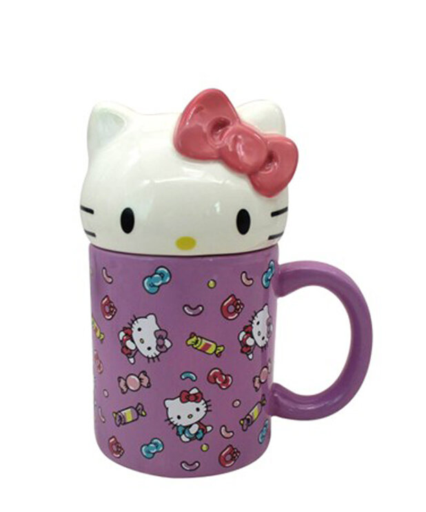 Mug with lid ( Hello Kitty )