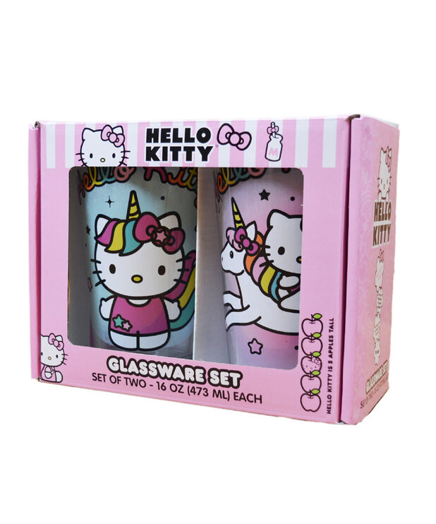 Duo de Verre 16 oz. ( Sanrio ) Hello Kitty Licorne