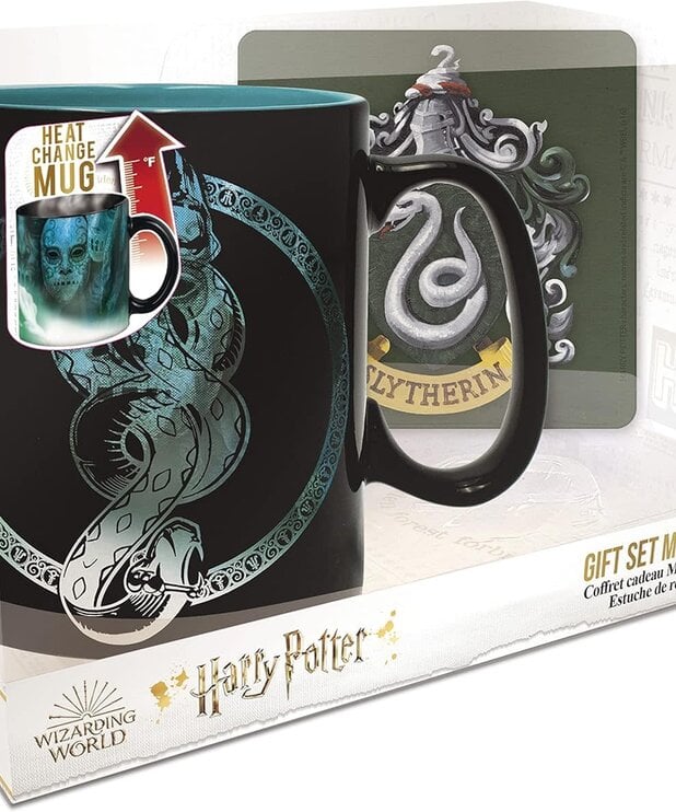 Coffret Cadeau Slytherin ( Harry Potter ) Tasse Réactive / Sous-Verre ( ATL )