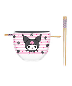 Bol en Céramique avec Baguette ( Sanrio ) Kuromi