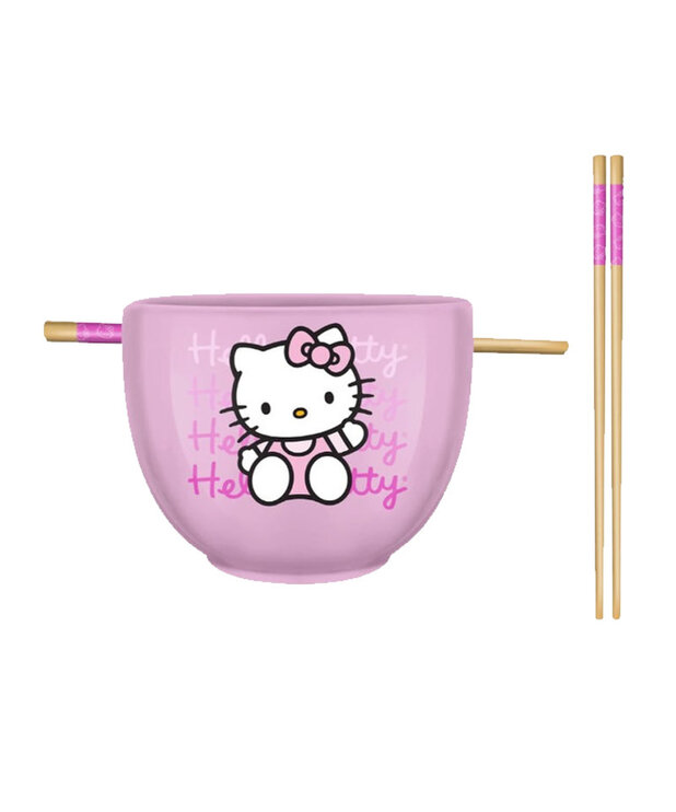 Bol à Ramen avec Baguette ( Hello Kitty )