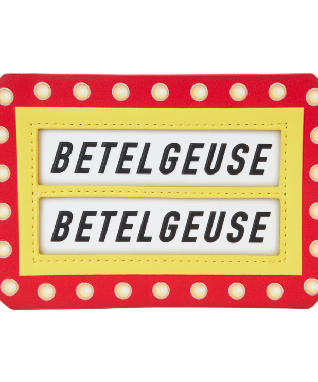 Loungefly Porte-Cartes qui Illumine dans le Noir Loungefly ( Beetlejuice ) Enseigne Lumineuse