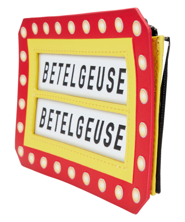 Loungefly Porte-Cartes qui Illumine dans le Noir Loungefly ( Beetlejuice ) Enseigne Lumineuse