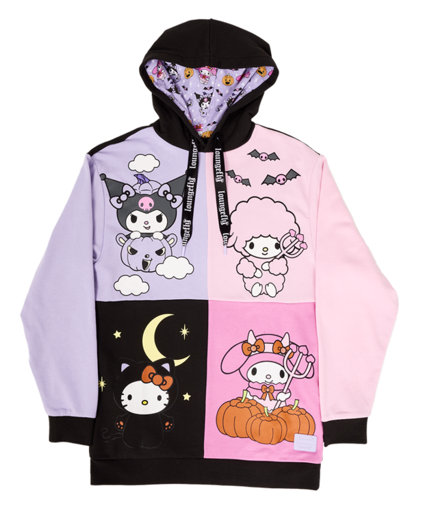 Loungefly Chandail à Capuchon Loungefly ( Sanrio ) Kuromi et ses Amis Halloween