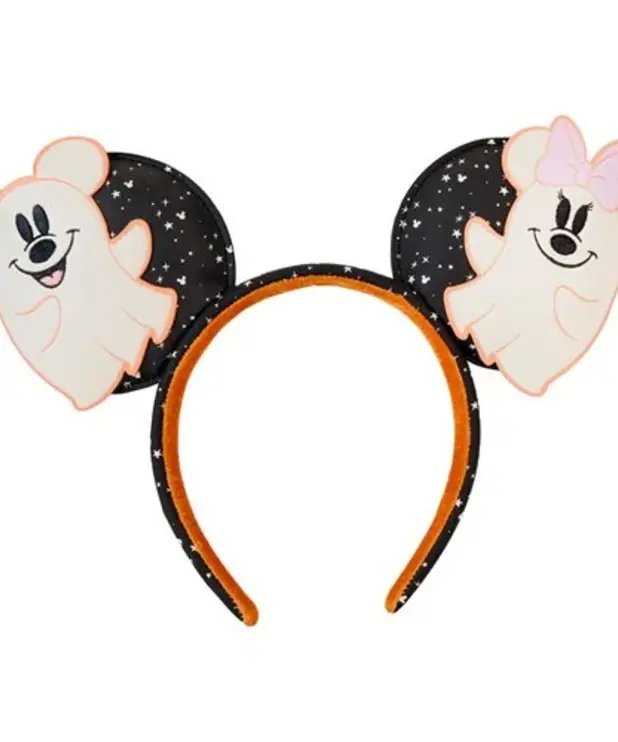 Loungefly Passe pour Cheveux qui Illumine dans le Noir Loungefly ( Disney ) Mickey & Minnie Fantôme