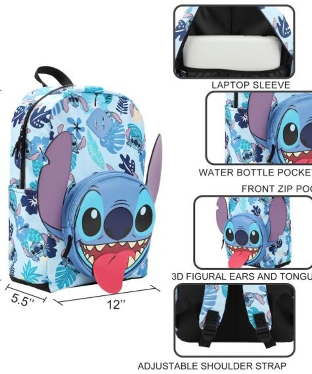 Sac à Dos en Nylon ( Disney ) Stitch Grimace ( ATL )