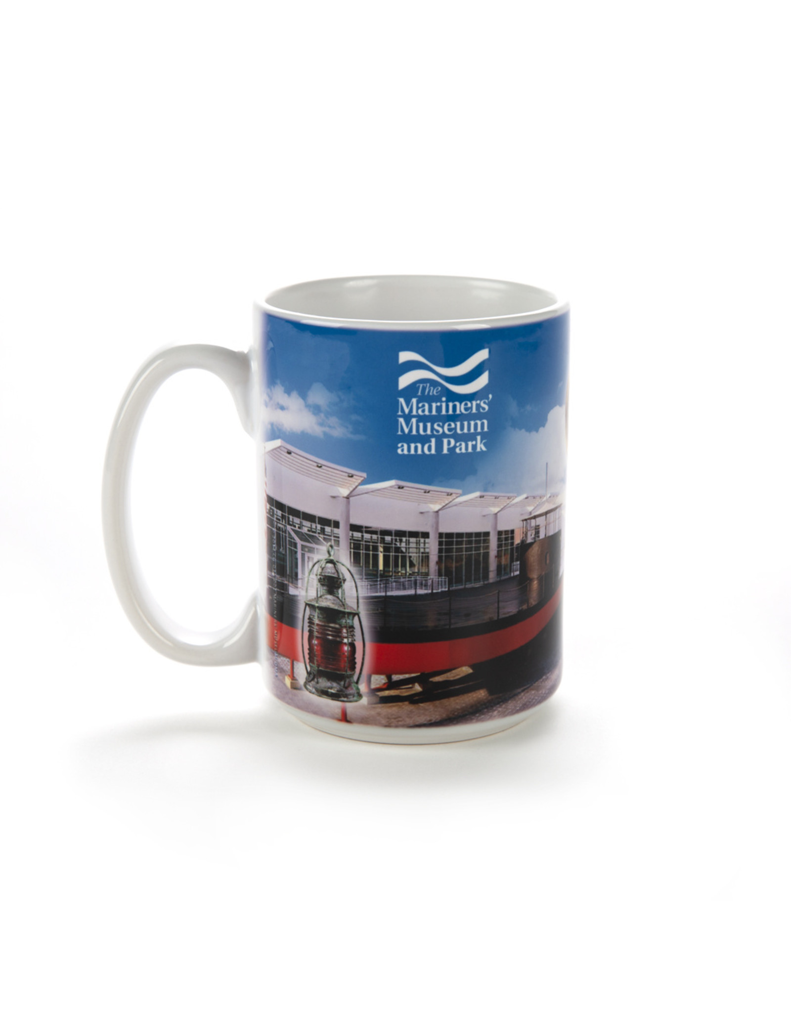 水手博物馆和公园拼贴咖啡杯