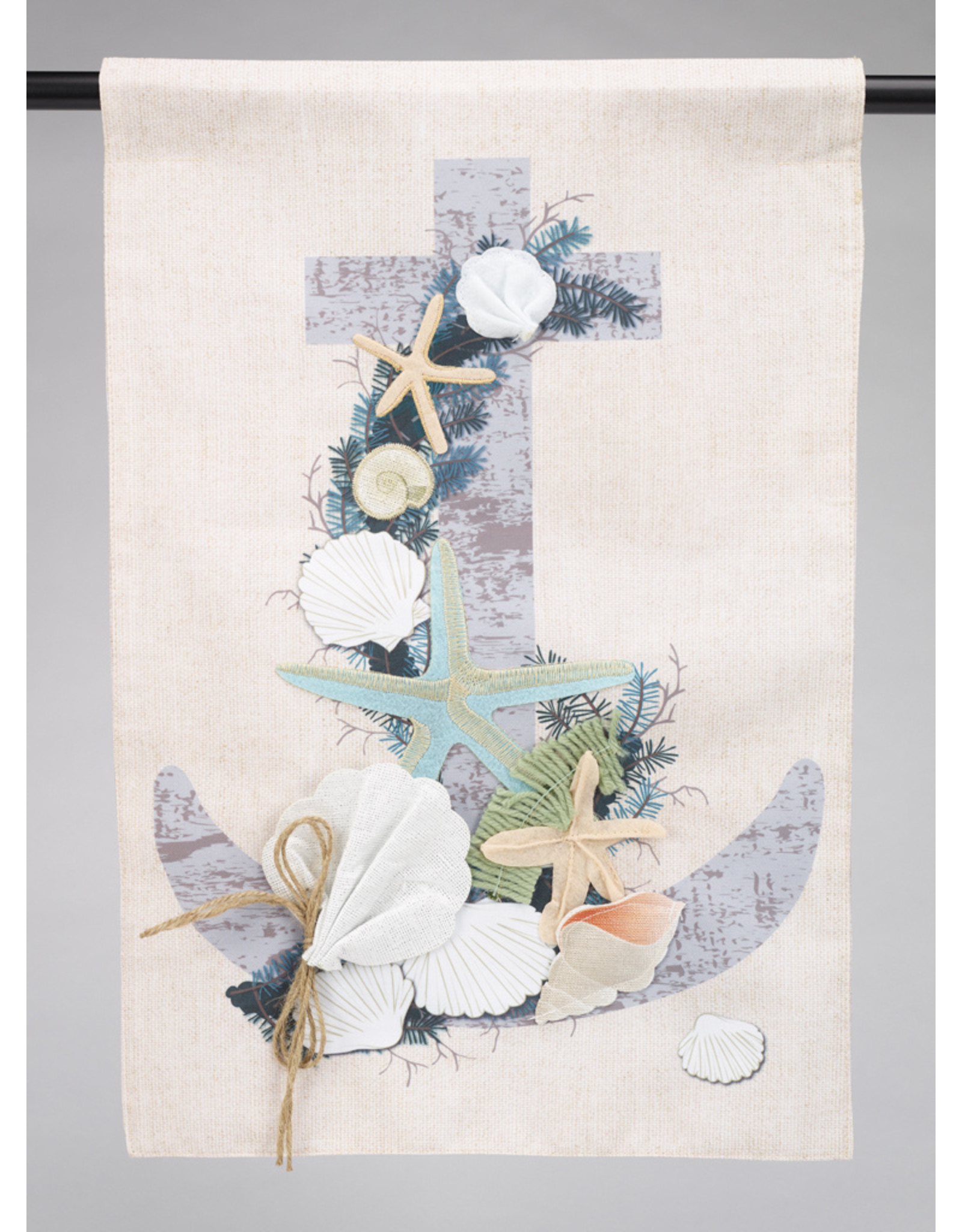 海岸圣诞锚衬花园旗