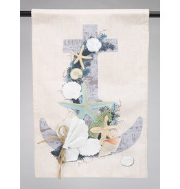 海岸圣诞锚衬花园旗